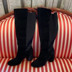Nine West Suede Black Dress Boots 8.5W